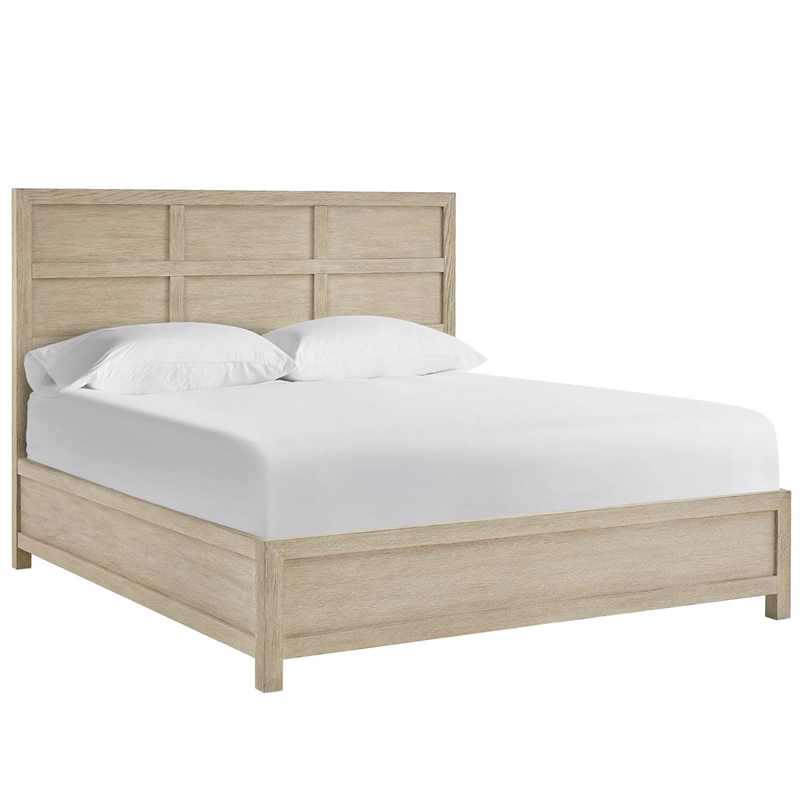 Universal Furniture Oasis Dockside Panel King Bed in Natural Oak