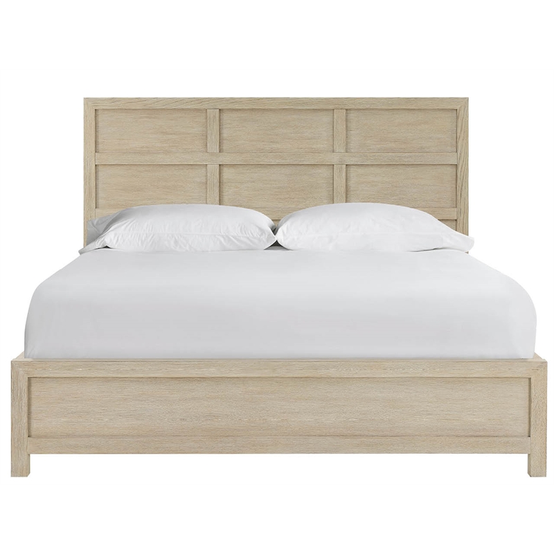 Universal Furniture Oasis Dockside Panel King Bed in Natural Oak