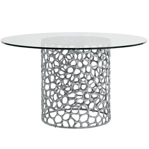 Universal Furniture Oasis Coral Dining Table 60 in Antique Nickel
