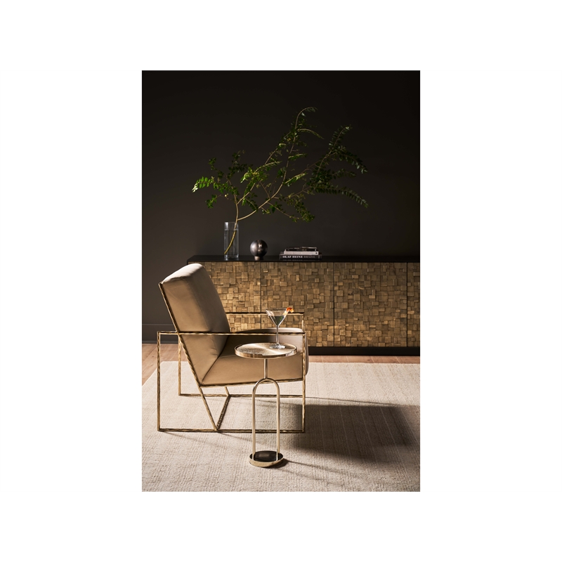 Universal Furniture Modern Bastian Chair in Champagne Gold