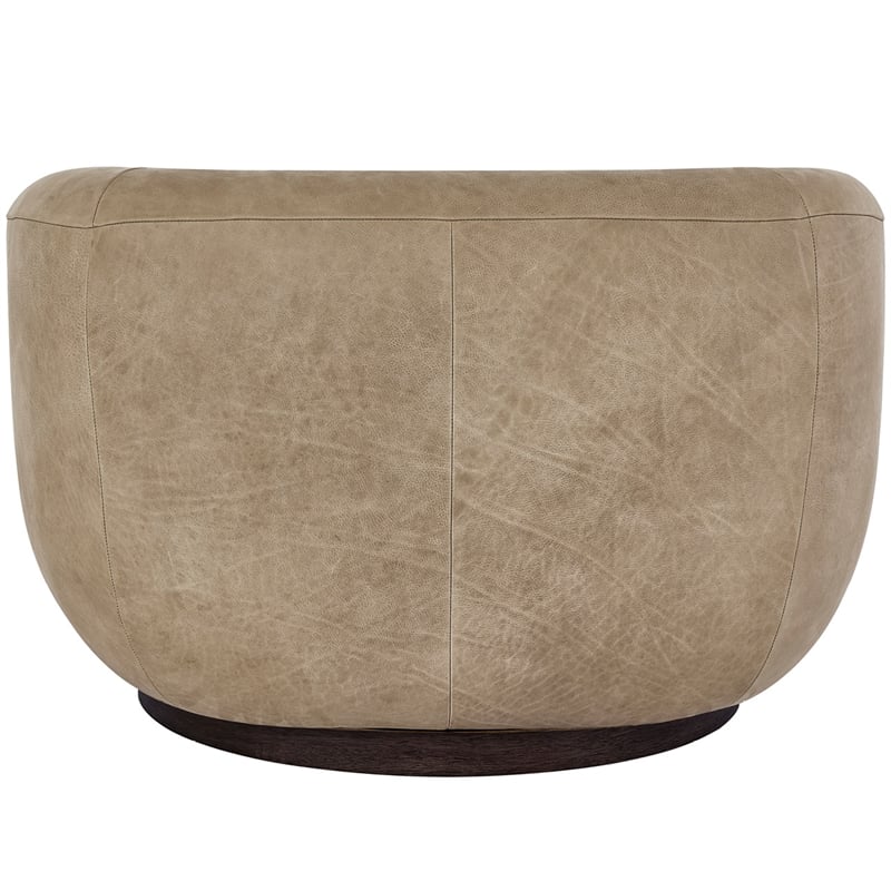 Universal Furniture Fitz Swivel Chair in Brown Leather