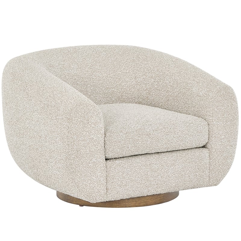 Universal Furniture Fitz Swivel Chair in Ivory boucle