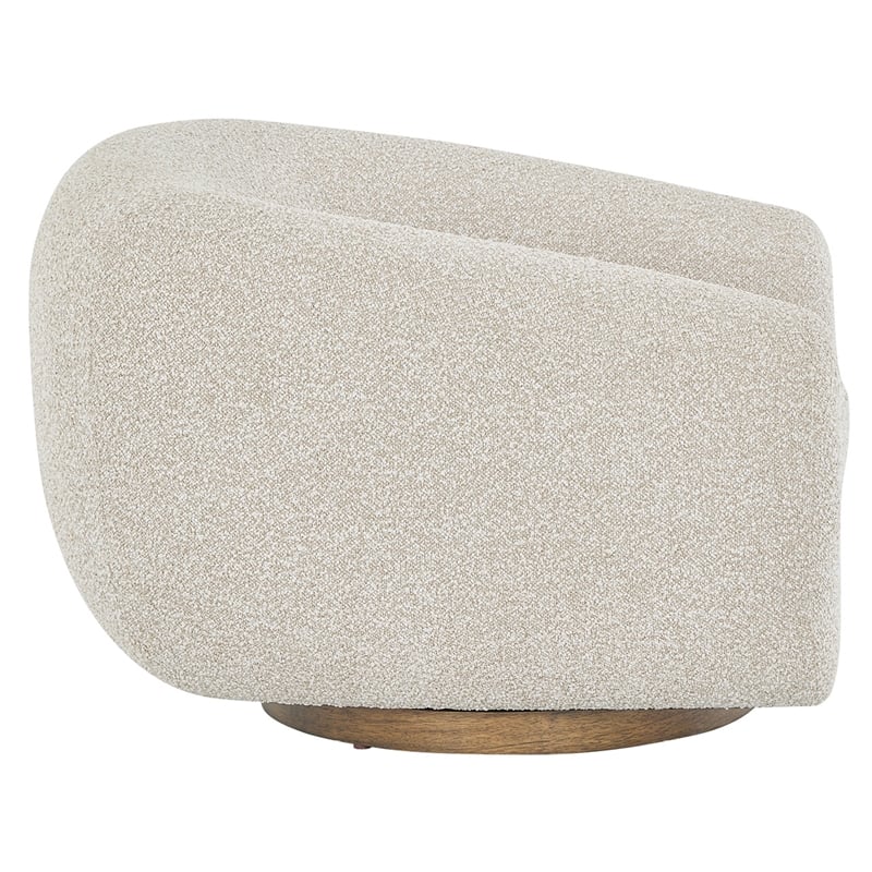 Universal Furniture Fitz Swivel Chair in Ivory boucle