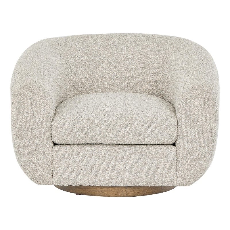 Universal Furniture Fitz Swivel Chair in Ivory boucle