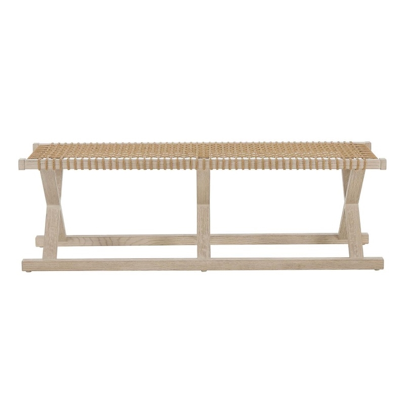 Universal Furniture Oasis Bench in Dockside Natural Tan Oak