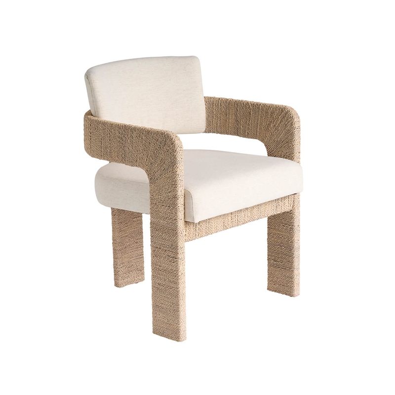 Universal Furniture Oasis Abaca Arm Chair in Dockside Natural Tan Oak