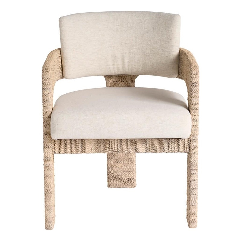 Universal Furniture Oasis Abaca Arm Chair in Dockside Natural Tan Oak