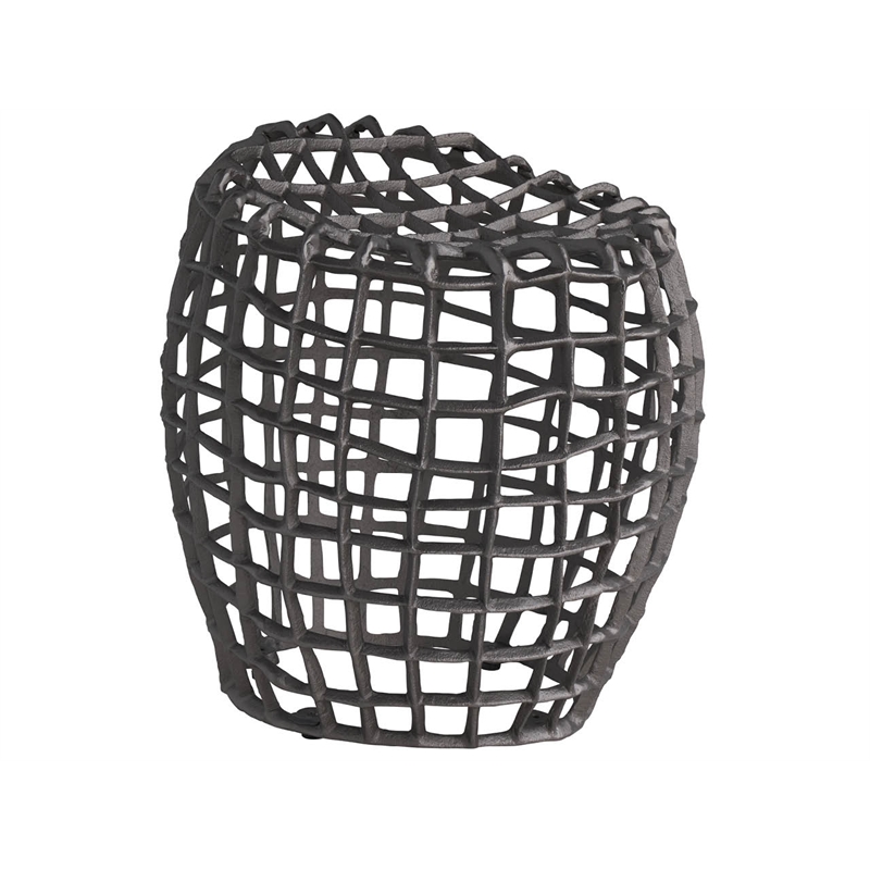 Universal Furniture Oasis Seadrift Stool in Antique Nickel