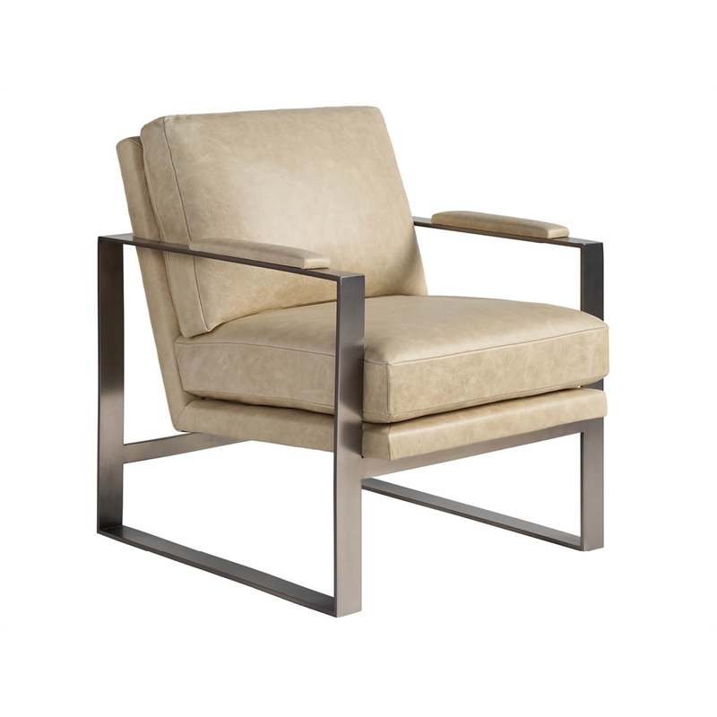 Universal Furniture Corbin Accent Chair in Tan Leather