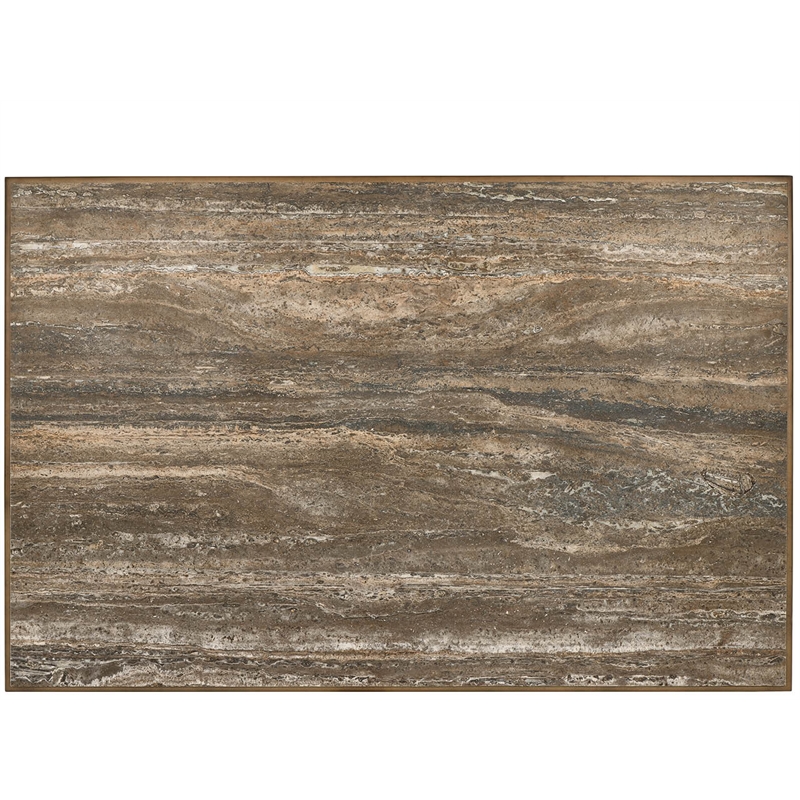 Universal Furniture Montclair Brindle Cocktail Table in Gold/Travertine