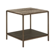 Universal Furniture Montclair Brindle End Table in Smoked Gold and Travertine