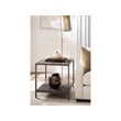 Universal Furniture Montclair Brindle End Table in Smoked Gold and Travertine