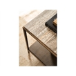 Universal Furniture Montclair Brindle End Table in Smoked Gold and Travertine