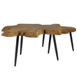 Universal Furniture Oasis Driftwood Nesting Tables in Natural Teak