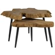 Universal Furniture Oasis Driftwood Nesting Tables in Natural Teak
