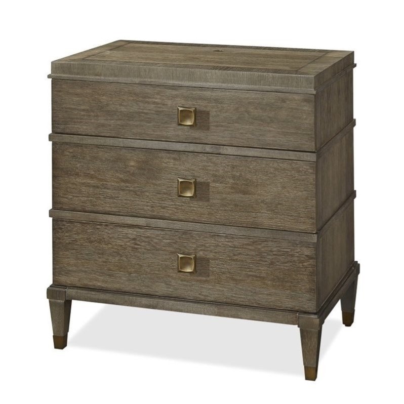 Universal Furniture Playlist 3 Drawer Nightstand In Brown Eyed Girl