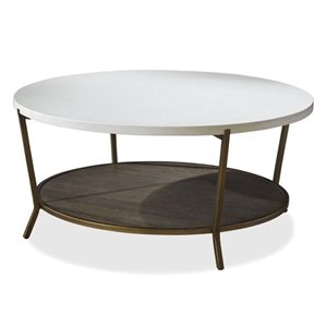 Universal Furniture Playlist Round Coffee Table in Brown Eyed Girl