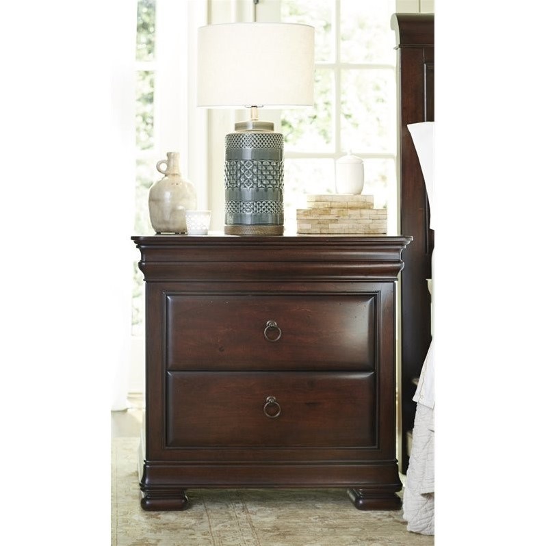 Universal Furniture Reprise 3 Drawer Nightstand In Rustic Cherry