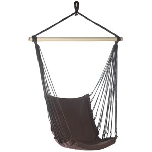 zingz & thingz cotton padded swing chair in espresso
