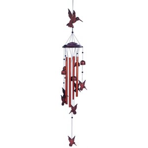 zingz & thingz fluttering hummingbirds metal wind chimes in copper