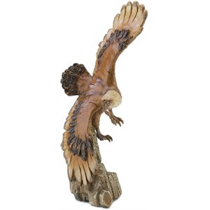 zingz & thingz plastic soaring eagle statue in brown