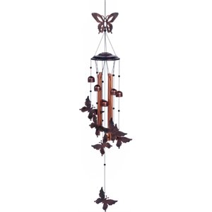 zingz & thingz fluttering butterflies metal wind chimes in copper