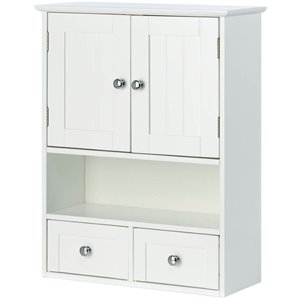 zingz & thingz lakeside wooden wall cabinet in white