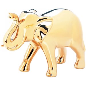 zingz & thingz large ceramic elephant figure in gold