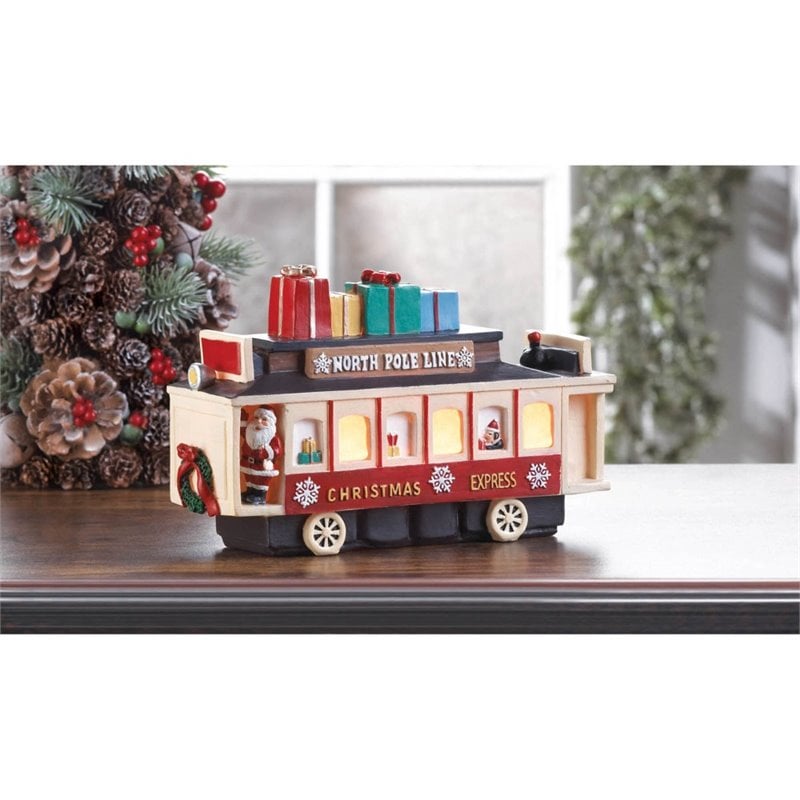 Zingz & Thingz Multicolored Plastic Light Up Vintage Christmas Train