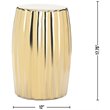 Zingz & Thingz Ceramic Decorative Stool in Gold
