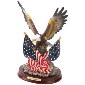 Zingz & Thingz Multicolored Plastic Patriotic Eagle Figurine