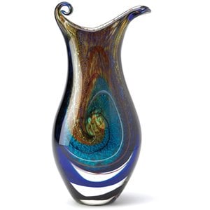 Zingz & Thingz Multicolored Galaxy Art Glass Vase