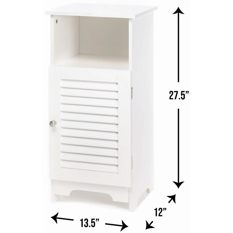 Zingz & Thingz Nantucket Wooden Storage Cabinet in White