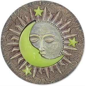 zingz & thingz plastic sun and moon glowing stepping stone in brown