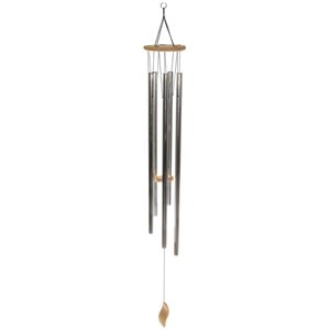 zingz & thingz grand vista aluminum wind chimes in silver
