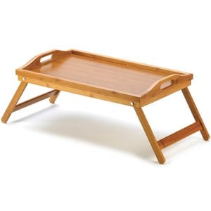 zingz & thingz wooden bamboo tray in brown