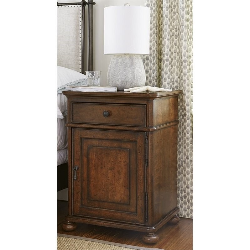 Nightstands Paula Deen Home Dogwood Nightstand With Door In Low Tide Jacksplit Com