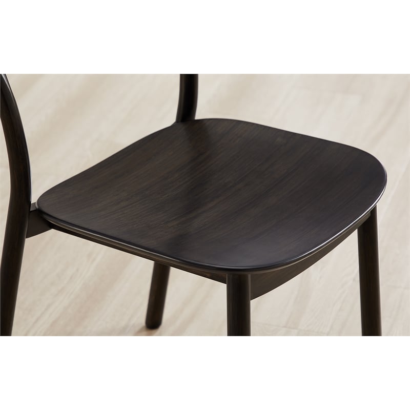 Bamax Layla Chair Bamboo seat in Charcoal