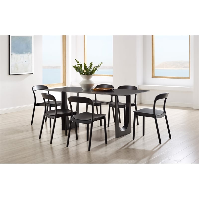 Bamax Layla Chair Bamboo seat in Charcoal