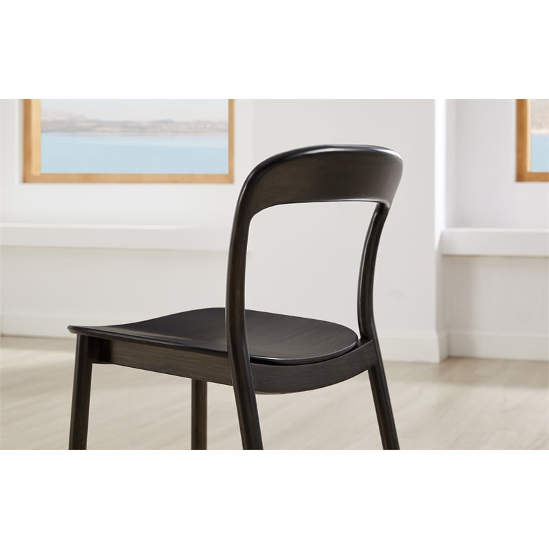 Bamax Layla Chair Bamboo seat in Charcoal