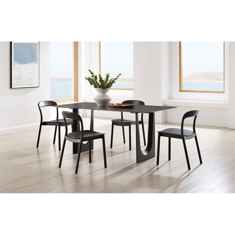 Bamax Layla Chair Bamboo seat in Charcoal