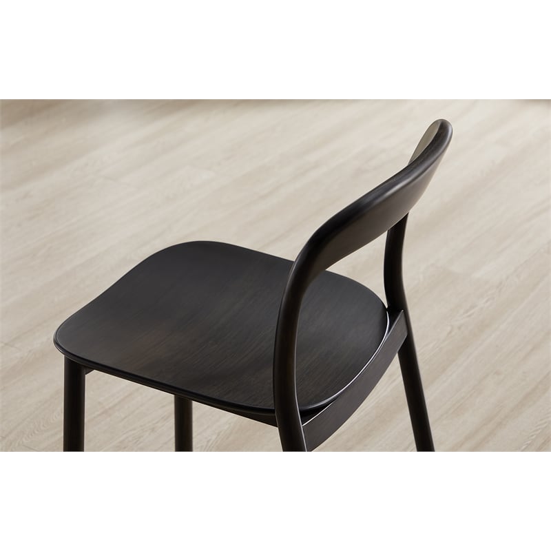 Bamax Layla Chair Bamboo seat in Charcoal