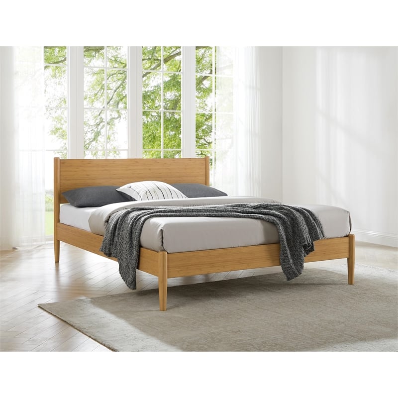Bamax Ria Eastern King Platform Bed in Caramelized
