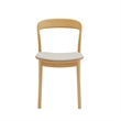 Bamax Layla Chair Leather Seat in Sand (Set of 2)