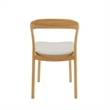 Bamax Layla Chair Leather Seat in Sand (Set of 2)