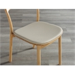 Bamax Layla Chair Leather Seat in Sand (Set of 2)