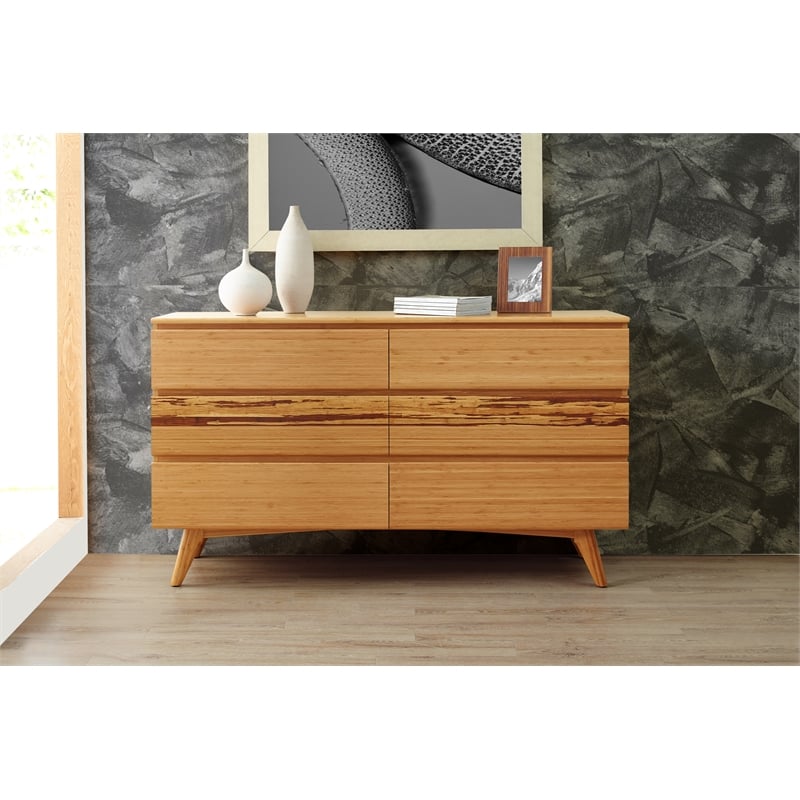 Bamax Sarah Six Drawer Double Dresser in Golden