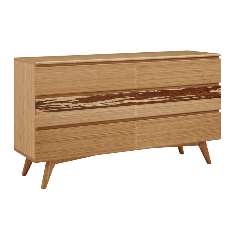 Bamax Sarah Six Drawer Double Dresser in Golden