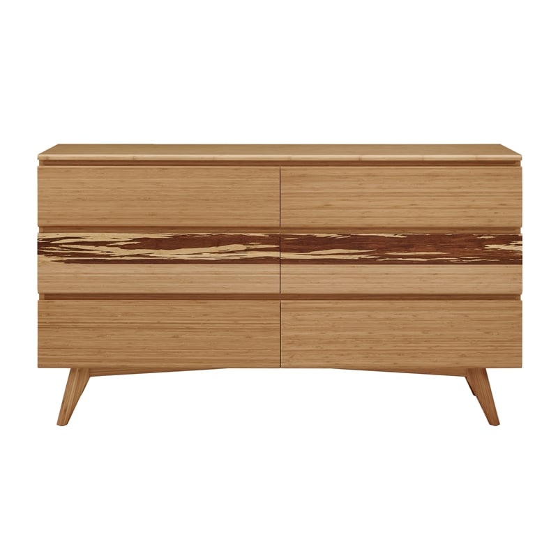 Bamax Sarah Six Drawer Double Dresser in Golden