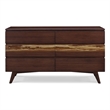 Bamax Sarah Six Drawer Double Dresser in Burgundy